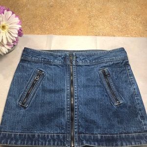 Zip Me Up Jean Skirt